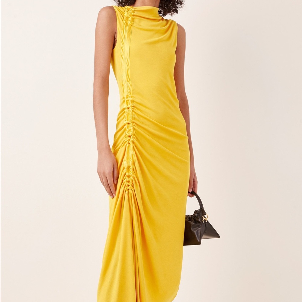 Sies Marjan Fontana Matte Jersey Side-Ruched Dress